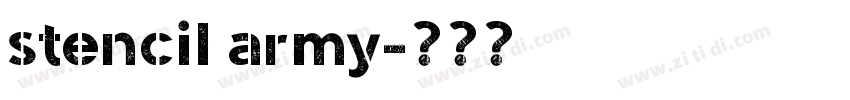 stencil army字体转换